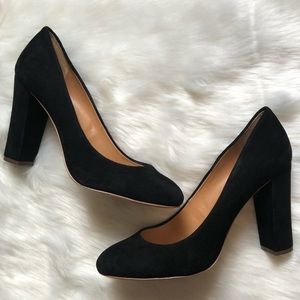 J. Crew Etta Heels - Black Suede